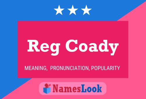 Reg Coady Naam Poster