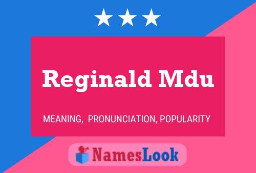 Reginald Mdu Naam Poster