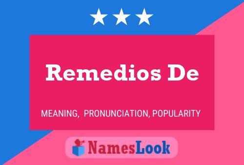 Remedios De Naam Poster