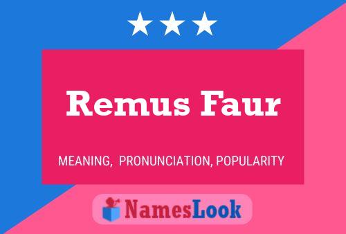 Remus Faur Naam Poster