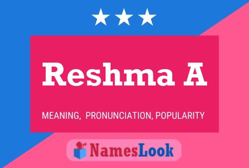 Reshma A Naam Poster