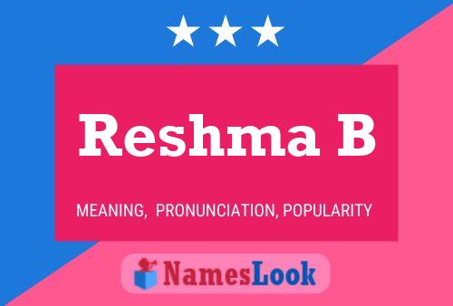 Reshma B Naam Poster