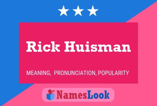 Rick Huisman Naam Poster