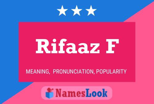 Rifaaz F Naam Poster