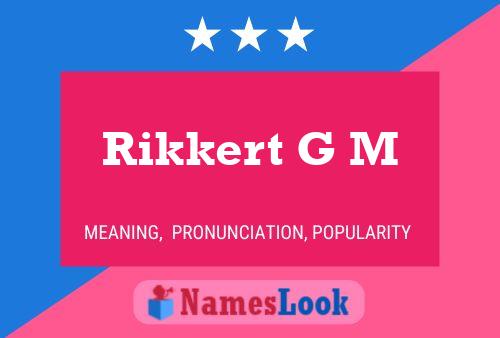 Rikkert G M Naam Poster