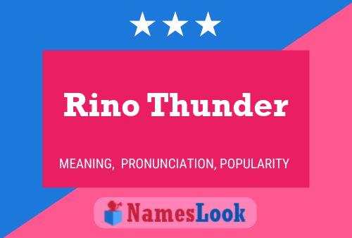 Rino Thunder Naam Poster