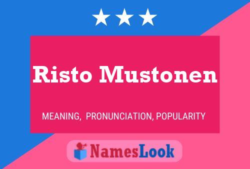 Risto Mustonen Naam Poster