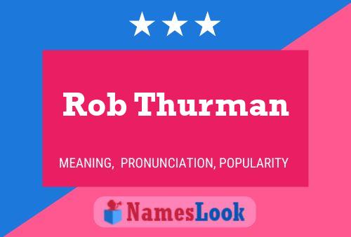 Rob Thurman Naam Poster