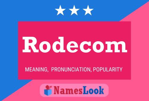 Rodecom Naam Poster