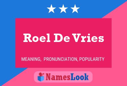 Roel De Vries Naam Poster