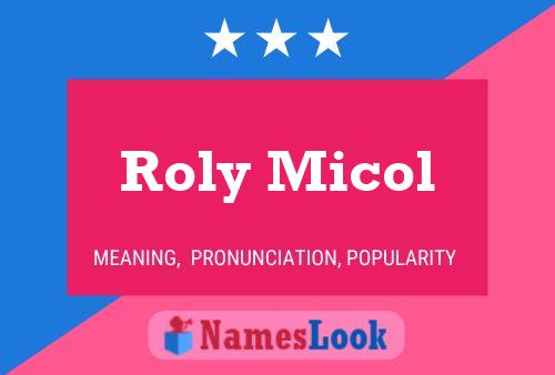 Roly Micol Naam Poster