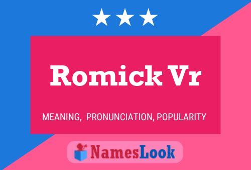 Romick Vr Naam Poster