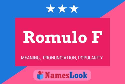 Romulo F Naam Poster