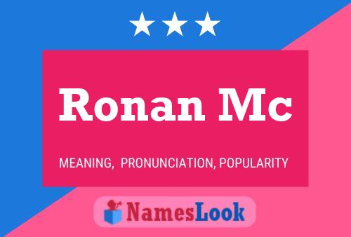 Ronan Mc Naam Poster