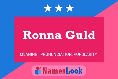 Ronna Guld Naam Poster