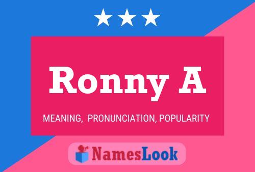 Ronny A Naam Poster