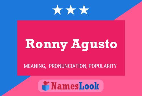 Ronny Agusto Naam Poster