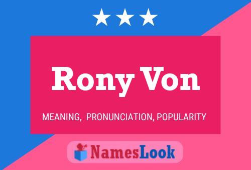 Rony Von Naam Poster