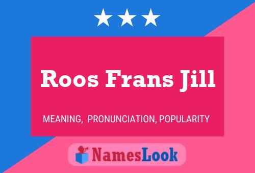 Roos Frans Jill Naam Poster