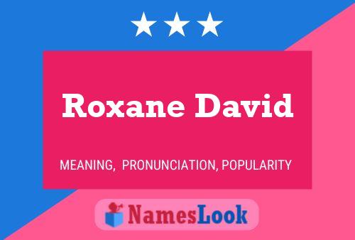 Roxane David Naam Poster