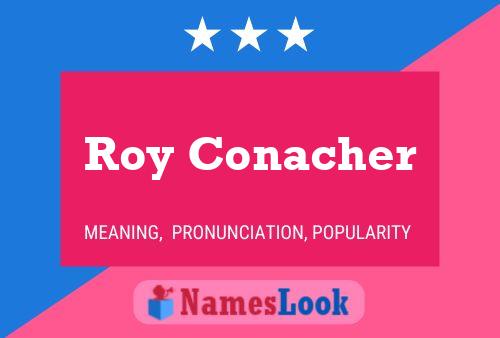 Roy Conacher Naam Poster