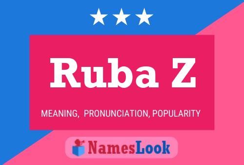 Ruba Z Naam Poster