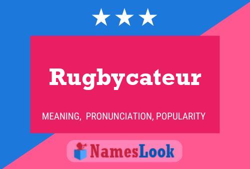 Rugbycateur Naam Poster