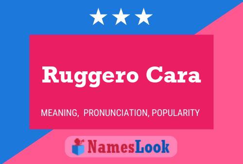 Ruggero Cara Naam Poster