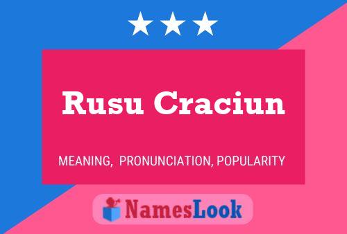 Rusu Craciun Naam Poster