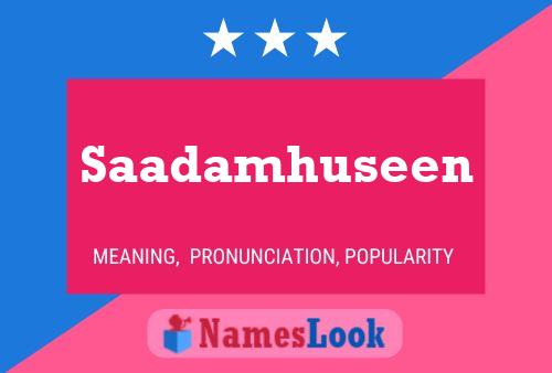 Saadamhuseen Naam Poster