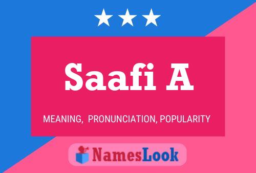 Saafi A Naam Poster