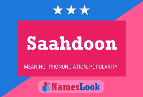 Saahdoon Naam Poster