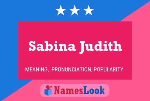 Sabina Judith Naam Poster