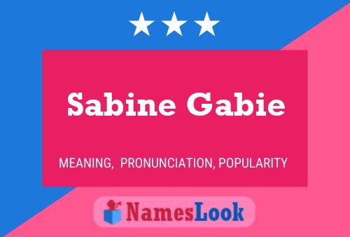 Sabine Gabie Naam Poster