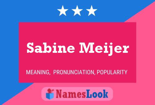 Sabine Meijer Naam Poster