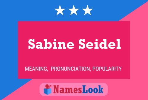 Sabine Seidel Naam Poster