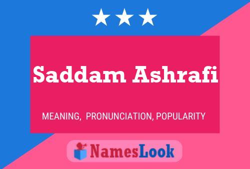 Saddam Ashrafi Naam Poster