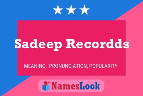 Sadeep Recordds Naam Poster