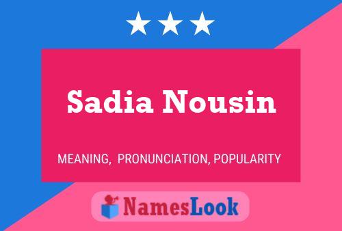 Sadia Nousin Naam Poster