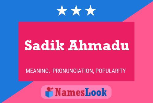 Sadik Ahmadu Naam Poster