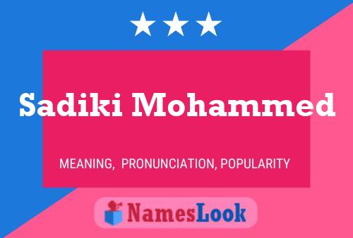 Sadiki Mohammed Naam Poster