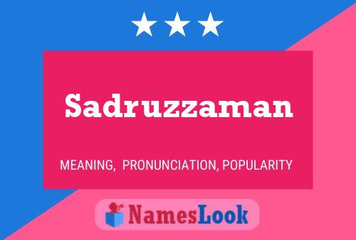 Sadruzzaman Naam Poster