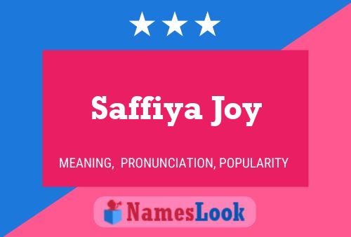 Saffiya Joy Naam Poster