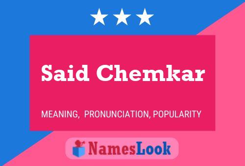 Said Chemkar Naam Poster