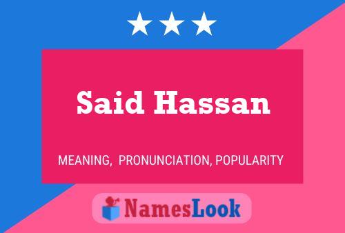 Said Hassan Naam Poster