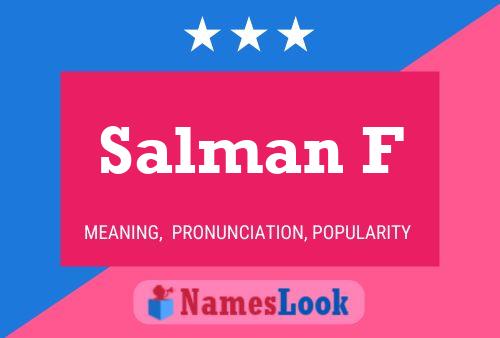 Salman F Naam Poster