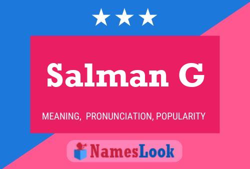 Salman G Naam Poster