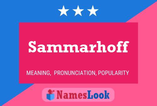 Sammarhoff Naam Poster