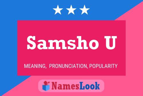 Samsho U Naam Poster