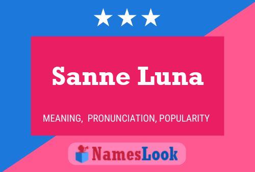 Sanne Luna Naam Poster